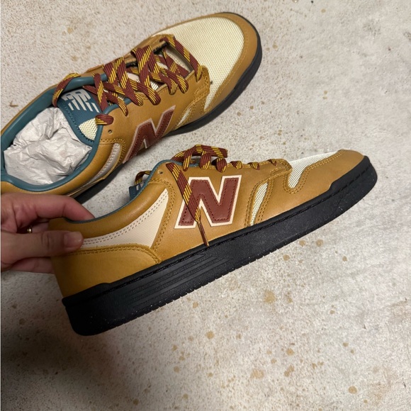 BRAND NEW New Balance Yellow and Teal Sneakers MEN Size 10.5 - Picture 1 of 5